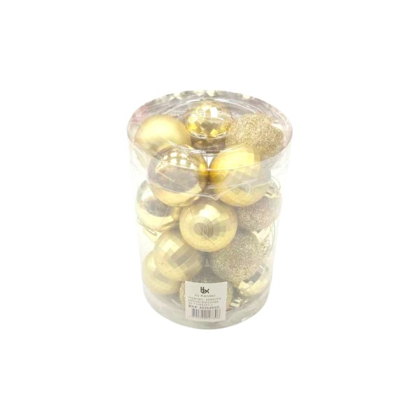 金色4厘米圣诞节装饰球 4956493D